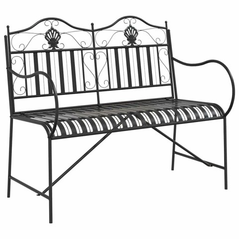 VidaXL Ławka ogrodowa Czarny 103,5 x 59 x 89 cm Stal