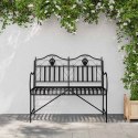 VidaXL Ławka ogrodowa Czarny 103,5 x 59 x 89 cm Stal