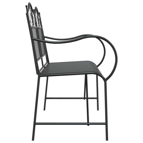 VidaXL Ławka ogrodowa Czarny 103,5 x 59 x 89 cm Stal