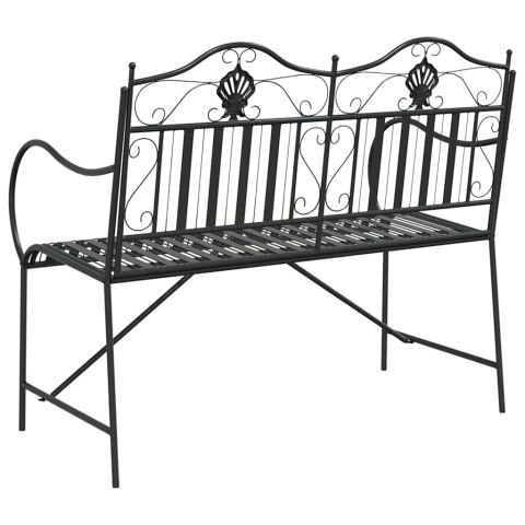 VidaXL Ławka ogrodowa Czarny 103,5 x 59 x 89 cm Stal