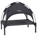 VidaXL Legowisko dla psa Czarny 76 x 62 x 70,5 cm Stal
