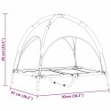 VidaXL Legowisko dla psa Czarny 92 x 77 x 82,5 cm Stal