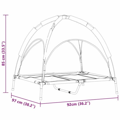 VidaXL Legowisko dla psa Czarny 92 x 77 x 82,5 cm Stal