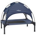 VidaXL Legowisko dla psa Granatowy 62 x 48 x 61 cm Stal