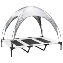 VidaXL Legowisko dla psa Srebrnoszary 122 x 93 x 106,5 cm Stal