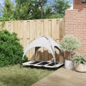 VidaXL Legowisko dla psa Srebrnoszary 122 x 93 x 106,5 cm Stal