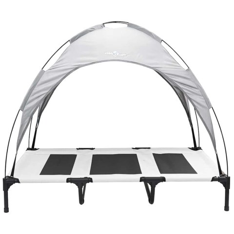 VidaXL Legowisko dla psa Srebrnoszary 122 x 93 x 106,5 cm Stal