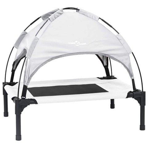 VidaXL Legowisko dla psa Srebrnoszary 62 x 48 x 61 cm Stal