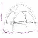 VidaXL Legowisko dla psa Srebrnoszary 62 x 48 x 61 cm Stal