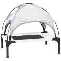 VidaXL Legowisko dla psa Srebrnoszary 76 x 62 x 70,5 cm Stal