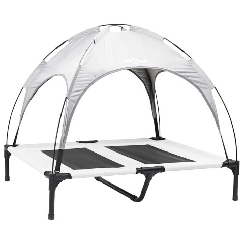 VidaXL Legowisko dla psa Srebrnoszary 92 x 77 x 82,5 cm Stal