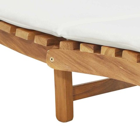 VidaXL Leżak ogrodowy Brązowy 198 x 55 x 58,5 cm Lite drewno teakowe