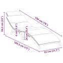 VidaXL Leżak ogrodowy Brązowy 198 x 55 x 58,5 cm Lite drewno teakowe