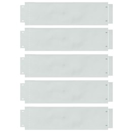 VidaXL Obrzeża trawnikowe 5 pcs Srebrny 100 x 25 x 0,07 cm