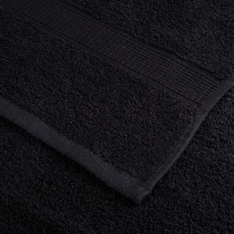 VidaXL Ręcznik Gościnny SOLUND 25 pcs Czarny 70 x 140 cm 550 gsm