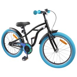 VidaXL Rower Dziecięcy 18 Cali dla dzieci w wieku 5-7 lat Czarny