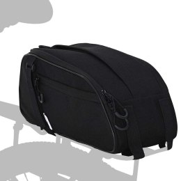 VidaXL Torba rowerowa Czarny 38 x 16 x 16 cm Poliester