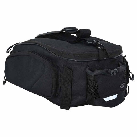 VidaXL Torba rowerowa Czarny 38 x 21 x 16 cm Poliester