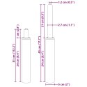 VidaXL Cylinder gazowy do krzesła biurowego Czarny 307-447 mm Żelazo