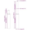 VidaXL Cylinder gazowy do krzesła biurowego Czarny 318-473 mm Żelazo