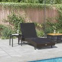 VidaXL Leżak 2 pcs Czarny i Brązowy polirattan