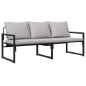 VidaXL Meble ogrodowe Jasnoszary 180 x 72,5 x 71 cm Poliester