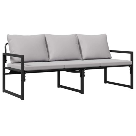 VidaXL Meble ogrodowe Jasnoszary 180 x 72,5 x 71 cm Poliester