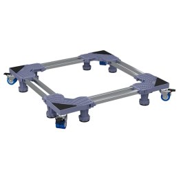 VidaXL Podstawa pod pralkę Szary 67 x 67 x 12 cm Stal nierdzewna