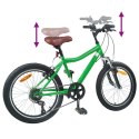 VidaXL Rower Dziecięcy 20 Cali 6-Speed dla dzieci w wieku 6-11 lat