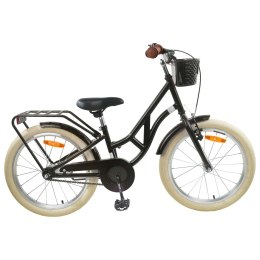 VidaXL Rower Dziecięcy 20 Cali dla dzieci w wieku 6-11 lat Czarny