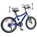 VidaXL Rower Dziecięcy 24 Cali 6-Speed dla dzieci w wieku 8-12 lat