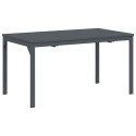 VidaXL Stół patio Antracyt 180 x 80 x 74 cm Stal malowana proszkowo