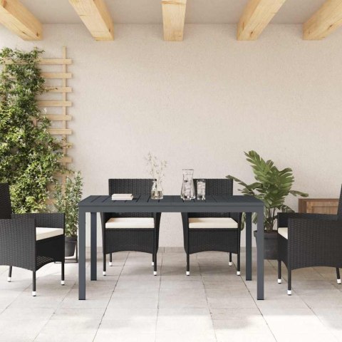 VidaXL Stół patio Antracyt 180 x 80 x 74 cm Stal malowana proszkowo