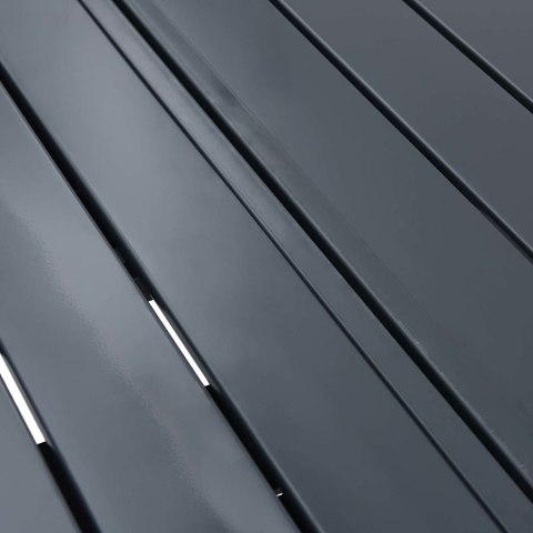 VidaXL Stół patio Antracyt 180 x 80 x 74 cm Stal malowana proszkowo