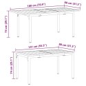 VidaXL Stół patio Antracyt 180 x 80 x 74 cm Stal malowana proszkowo