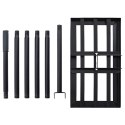VidaXL Grabie ogrodowe Czarny 45 x 25 x 200 cm Stal malowana proszkowo