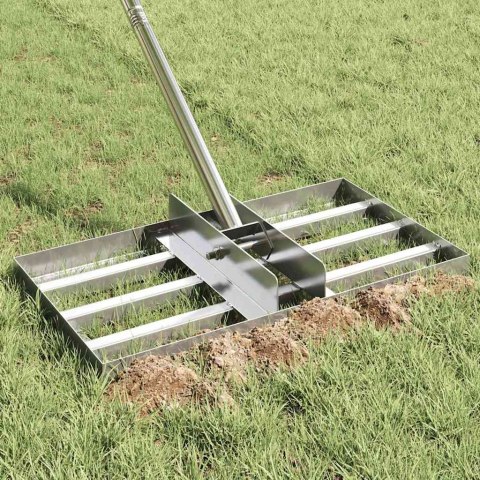 VidaXL Grabie ogrodowe Srebrny 45 x 25 x 200 cm Stal nierdzewna