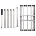VidaXL Grabie ogrodowe Srebrny 45 x 25 x 200 cm Stal nierdzewna
