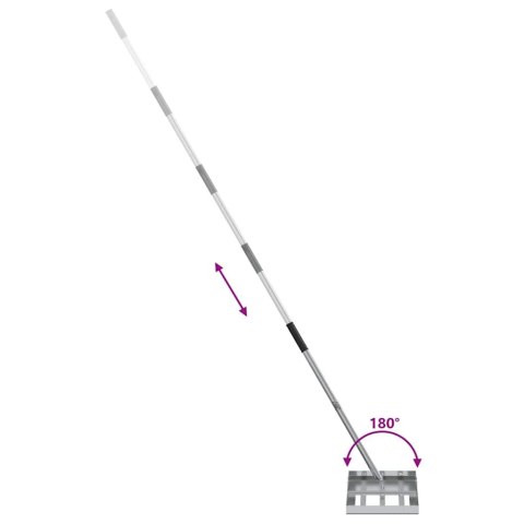 VidaXL Grabie ogrodowe Srebrny 45 x 25 x 200 cm Stal nierdzewna