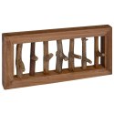 VidaXL Hak na płaszcze Naturalny 50 x 10 x 25 cm Lite drewno mahoniowe
