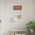 VidaXL Hak na płaszcze Naturalny 50 x 10 x 25 cm Lite drewno mahoniowe