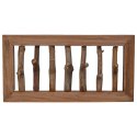 VidaXL Hak na płaszcze Naturalny 50 x 10 x 25 cm Lite drewno mahoniowe