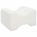 VidaXL Knee Pillow Biały Pianka z pamięcią i poliester