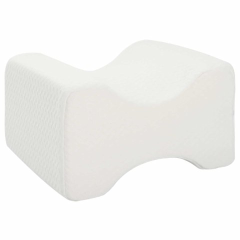 VidaXL Knee Pillow Biały Pianka z pamięcią i poliester