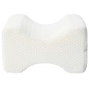 VidaXL Knee Pillow Biały Pianka z pamięcią i poliester