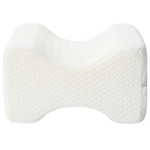 VidaXL Knee Pillow Biały Pianka z pamięcią i poliester
