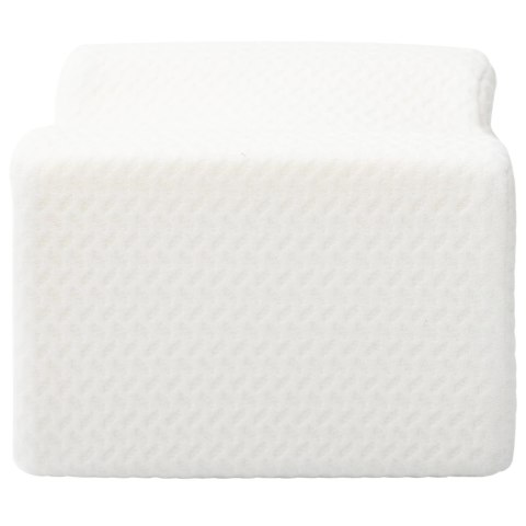 VidaXL Knee Pillow Biały Pianka z pamięcią i poliester