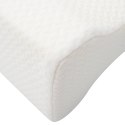 VidaXL Knee Pillow Biały Pianka z pamięcią i poliester