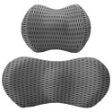 VidaXL Poduszka na szyję, Poduszka pod plecy Szary Pianka z pamięcią