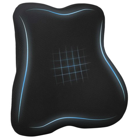VidaXL Poduszka pod plecy Czarny Pianka z pamięcią 40 x 40 x 11 cm